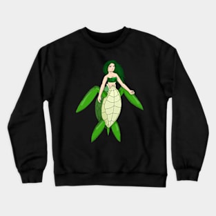 Turtle mermaid... it's a turmaid! Crewneck Sweatshirt